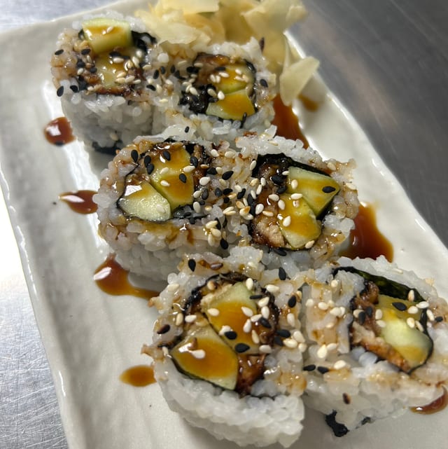 Eel & Cucumber Roll.
