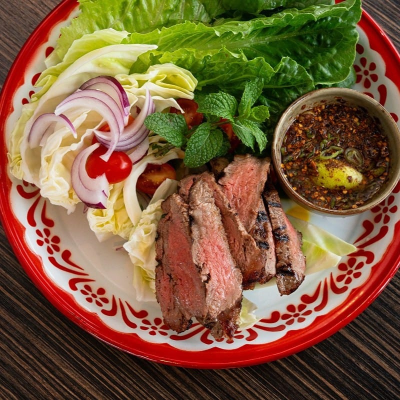 Crying Tiger Strip Steak.
