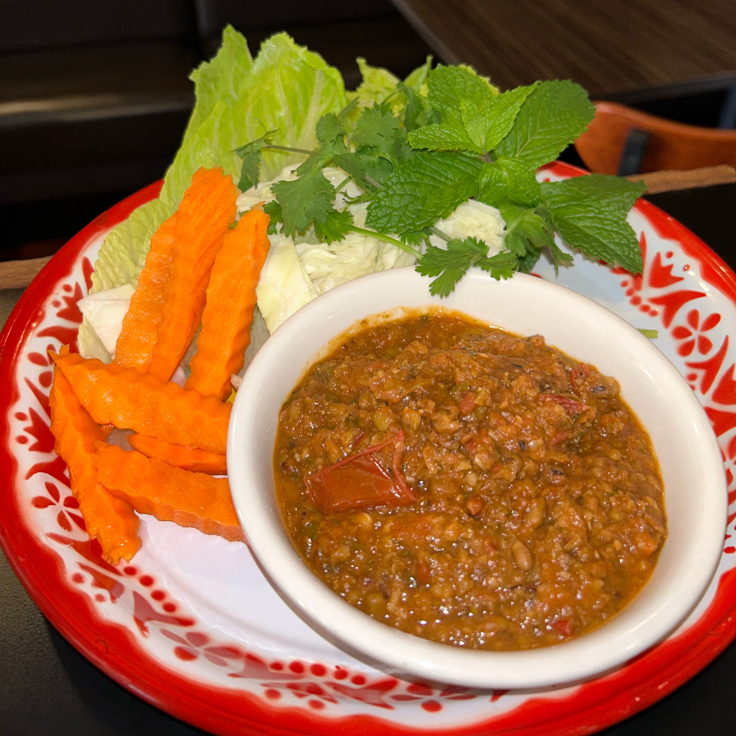 Vegetarian Nam Prik Ong.